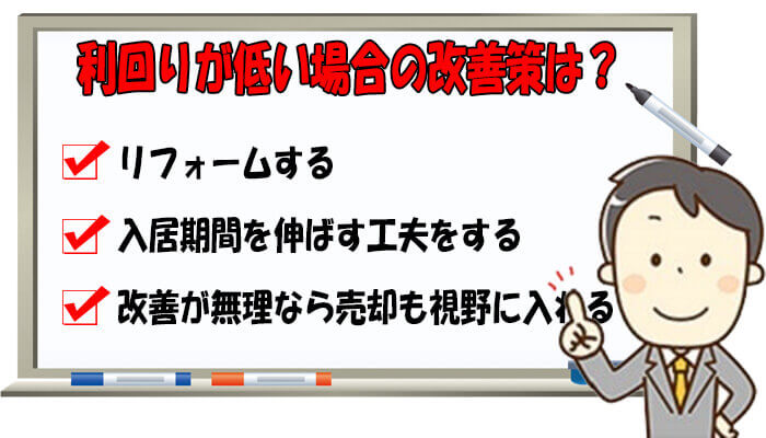 利回りが低い場合の改善策