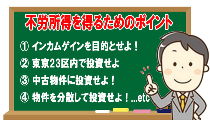 不労所得を得るためのポイント